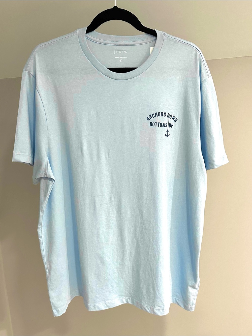 J.Crew Men’s Short Sleeve Tee Anchors Down Bottoms Up